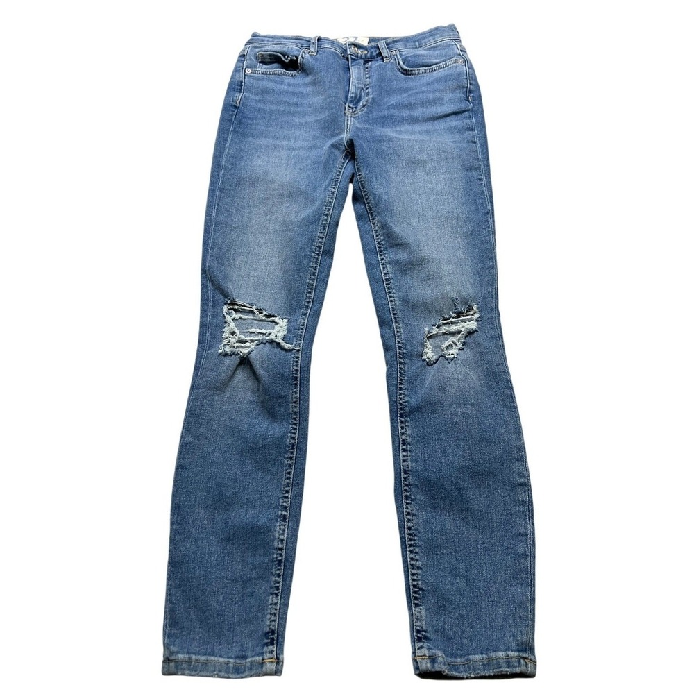 Free People We The Free‎ Skinny Jeans Womens 27 Distressed Twenty-Seven Denim